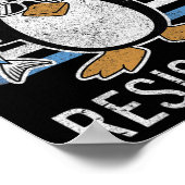 微妙な抵抗クールペンギン関税抗議アリ ポスター (角)