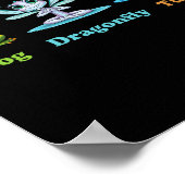 微妙な政治ユーモアカエルDragonflyタートルヨガ ポスター (角)