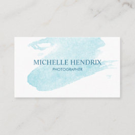 微妙な水彩画のTurquise芸術的なデザイナーカード 名刺