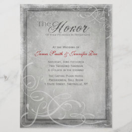 微妙な灰色の優雅の招待状 招待状