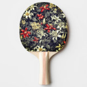 微妙な色のワイルドハニーサックルプリント 卓球ラケット (正面)