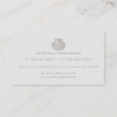 微妙な貝殻 | ビーチテーマ | クラシック灰色 名刺 (裏面)