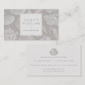 微妙な貝殻 | ビーチテーマ | クラシック灰色 名刺 (正面/裏面)