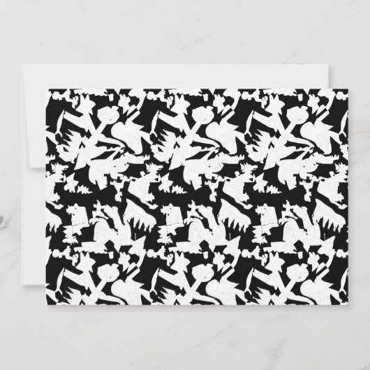 微妙な質感と可能性のある部分を持つ白い袖 サンキューカード (裏面)