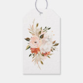 微妙な赤と白フローラありがとう ギフトタグ (裏面)