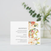 微妙な赤面ピーチピンクウォーターカラーフローラ披露宴 招待状 (スタンド正面)