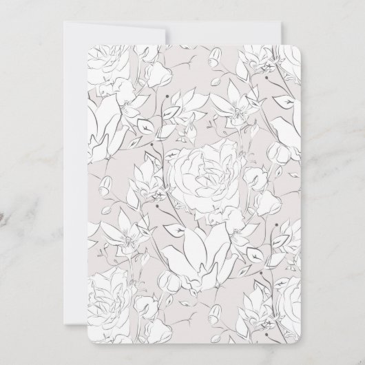 微妙な赤面フローラバプテスマと最初の誕生日 招待状 (裏面)