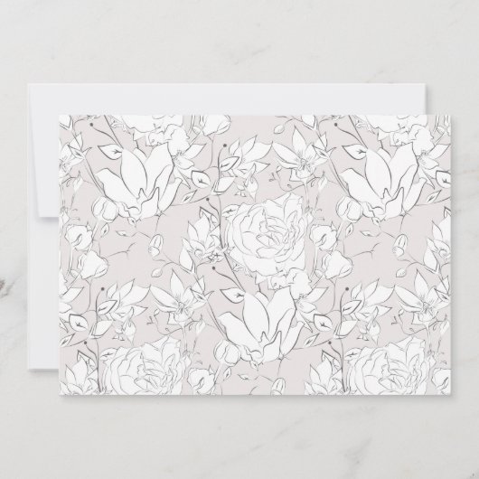 微妙な赤面フローラバプテスマサンキューカード 招待状 (裏面)