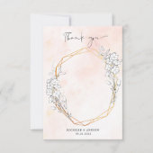 微妙な赤面フローラ写真サンキューカード サンキューカード (正面)