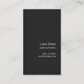 微妙な金ゴールドグリッターモデリングフォトカード 名刺 (裏面)