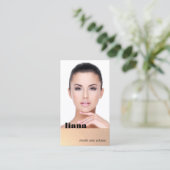 微妙な金ゴールドグリッターモデリングフォトカード 名刺 (スタンド正面)