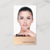 微妙な金ゴールドグリッターモデリングフォトカード 名刺 (正面)