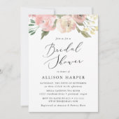 微妙な開花 |フローラブライダルシャワー 招待状 (正面)
