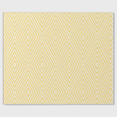 微妙な黄色のジオメトリテクスチャ ラッピングペーパー (フラット)
