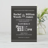 微妙な黒板|の結婚式招待状 招待状 (スタンド正面)