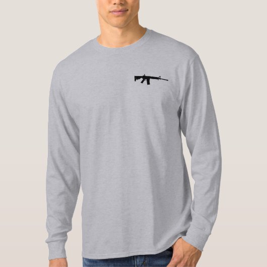 微妙なM4銃の長いワイシャツ Tシャツ (正面)