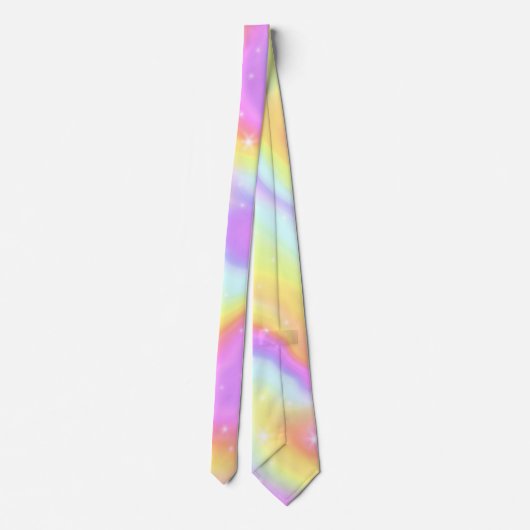 微小ホログラフィカラフルック鮮やかおもしろいクリエイティブ ネクタイ (裏面)