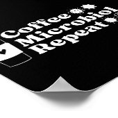 微生物おもしろい学者コーヒー微生物学反復 ポスター (角)