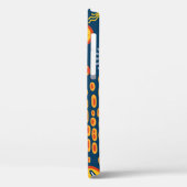 微生物ダークブルー:生物学パターン Case-Mate iPhoneケース (裏面 / 左)