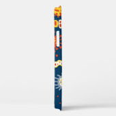 微生物ダークブルー:生物学パターン Case-Mate iPhoneケース (裏面 / 右)