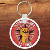 微生物学が力 キーホルダー (正面)