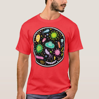 微生物学における細菌培養 Tシャツ