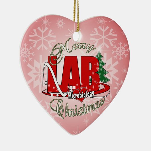 微生物学のクリスマスの衛生検査隊TECH セラミックオーナメント (右)