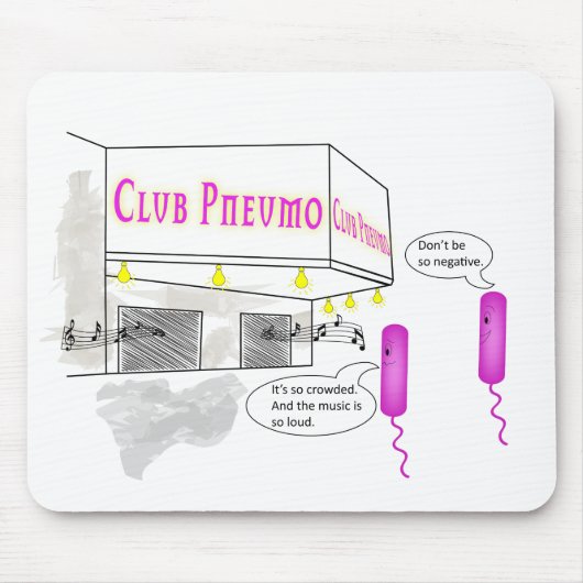 微生物学の漫画 マウスパッド (正面)