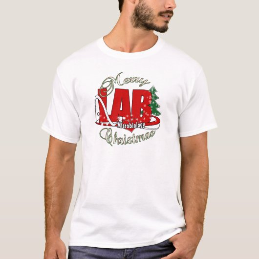 微生物学クリスマス医学研究所 Tシャツ (正面)
