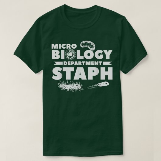 微生物学科スタフ科学生物学者 Tシャツ (デザイン正面)