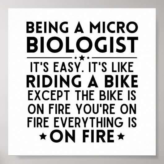 微生物学者である簡単に乗るようなものだ ポスター (正面)
