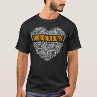 微生物学者のハートの女の子 Tシャツ