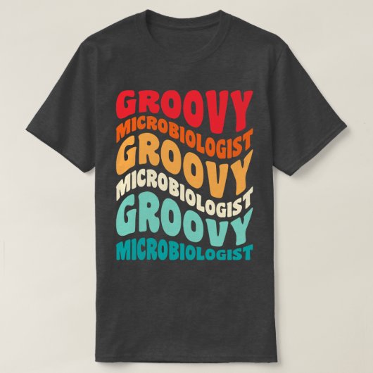 微生物学者のヴィンテージレトロ60s 70s 80sのVibes Tシャツ (デザイン正面)
