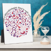 微生物学者を愛する フォトプラーク (側面)