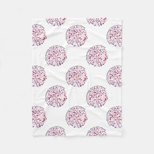 微生物学者を愛する フリースブランケット (正面)