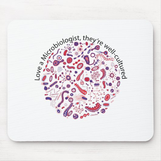 微生物学者を愛する マウスパッド (正面)