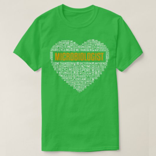 微生物学者ラブハート Tシャツ (デザイン正面)