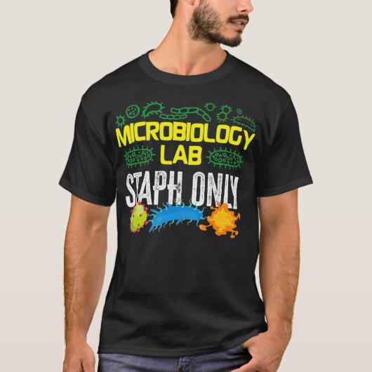 微生物学者微生物学研究所スタフ研 Tシャツ (正面)