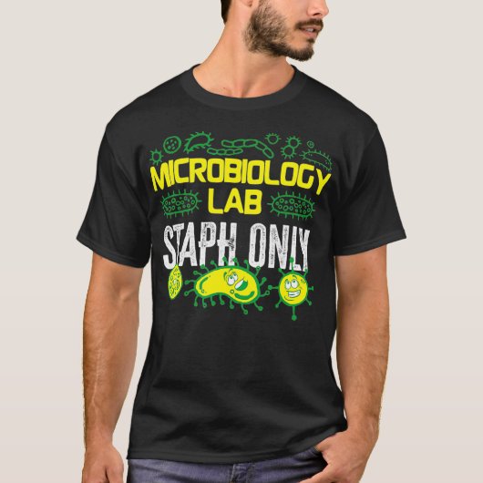 微生物学者微生物学研究所スタフ研 Tシャツ (正面)