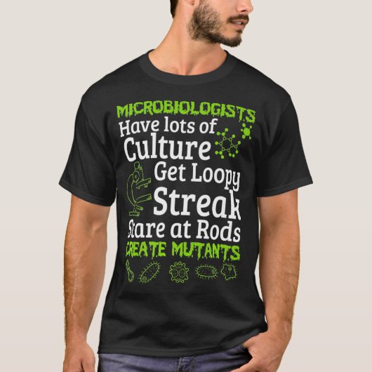 微生物学者微生物学T  Tシャツ (正面)