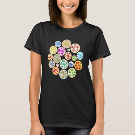 微生物学者微生物科学愛好家Microbi Tシャツ (正面)