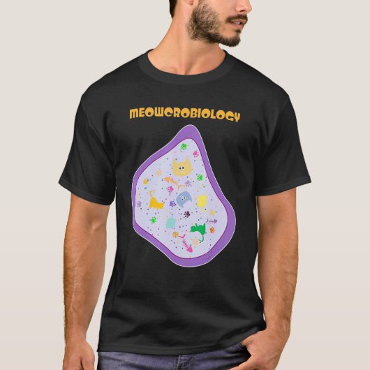 微生物学 猫の飼い主 科学 未来の科学者 Tシャツ (正面)