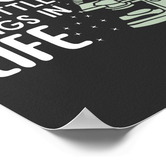 微生物楽しむ学者は人生の小さな事柄 ポスター (角)