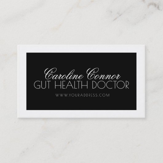 微生物研究科学者白黒 はっきりした 名刺 (正面)