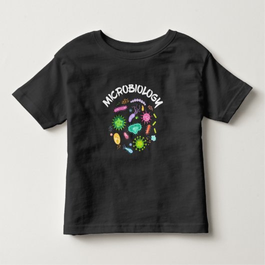 微生物科学者顕微鏡 トドラーTシャツ (正面)