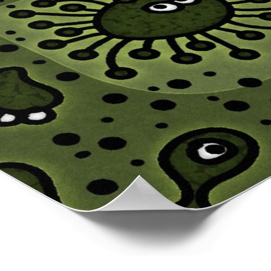 微生物 ポスター (角)