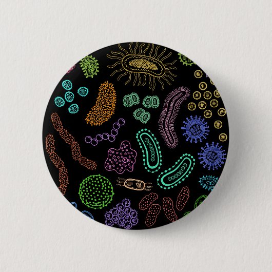 微生物 缶バッジ (正面)