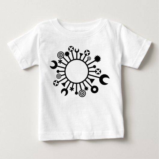 微生物 – 黒 ベビーTシャツ (正面)