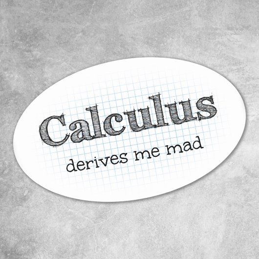 微積分に狂わされる数学のユーモア ステッカー