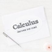 微積分に狂わされる数学のユーモア ステッカー (封筒)